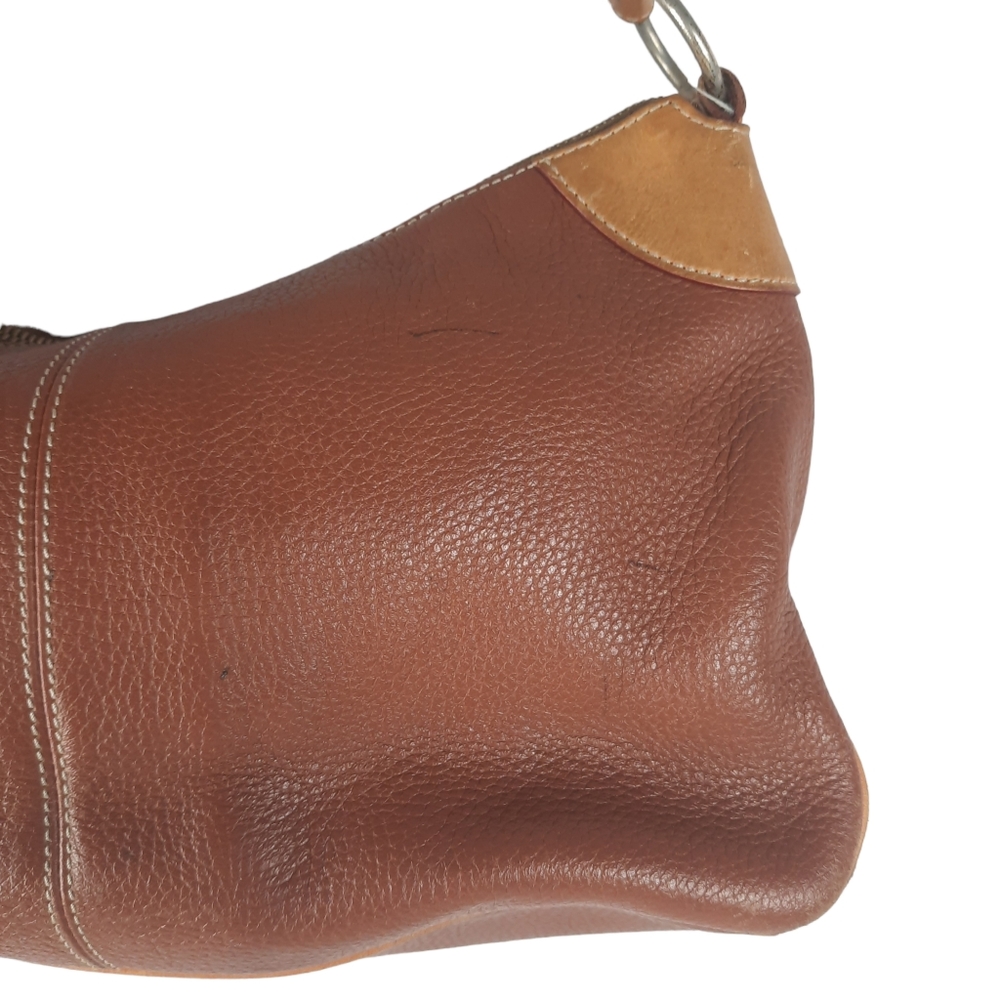 Vintage DOONEY & BOURKE Brown All Weather Leather Satchel Handbag - Picture 7 of 15